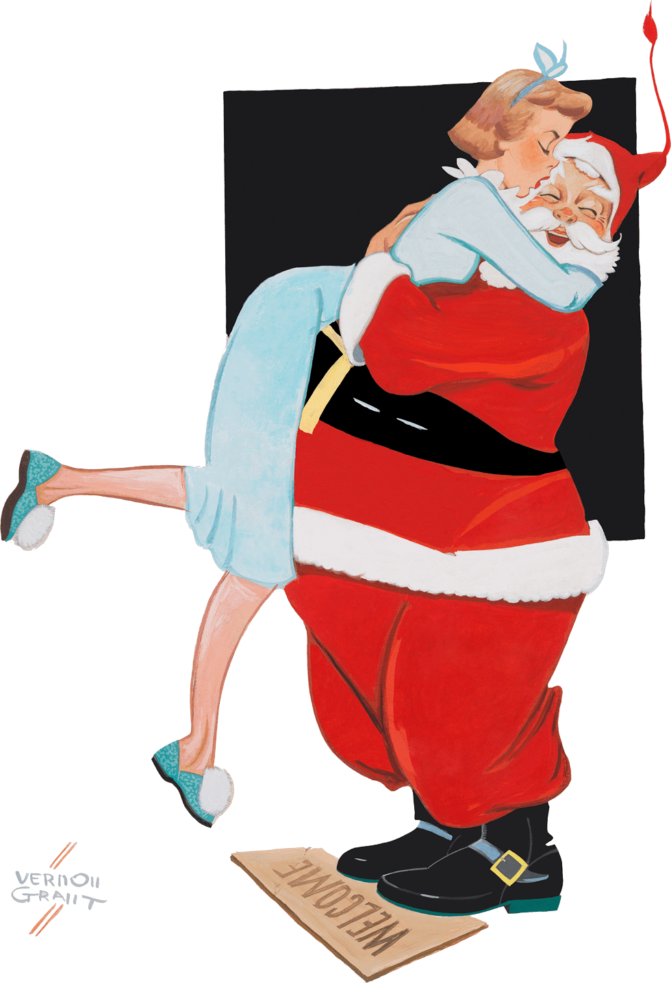 Mommy-Kissing-Santa