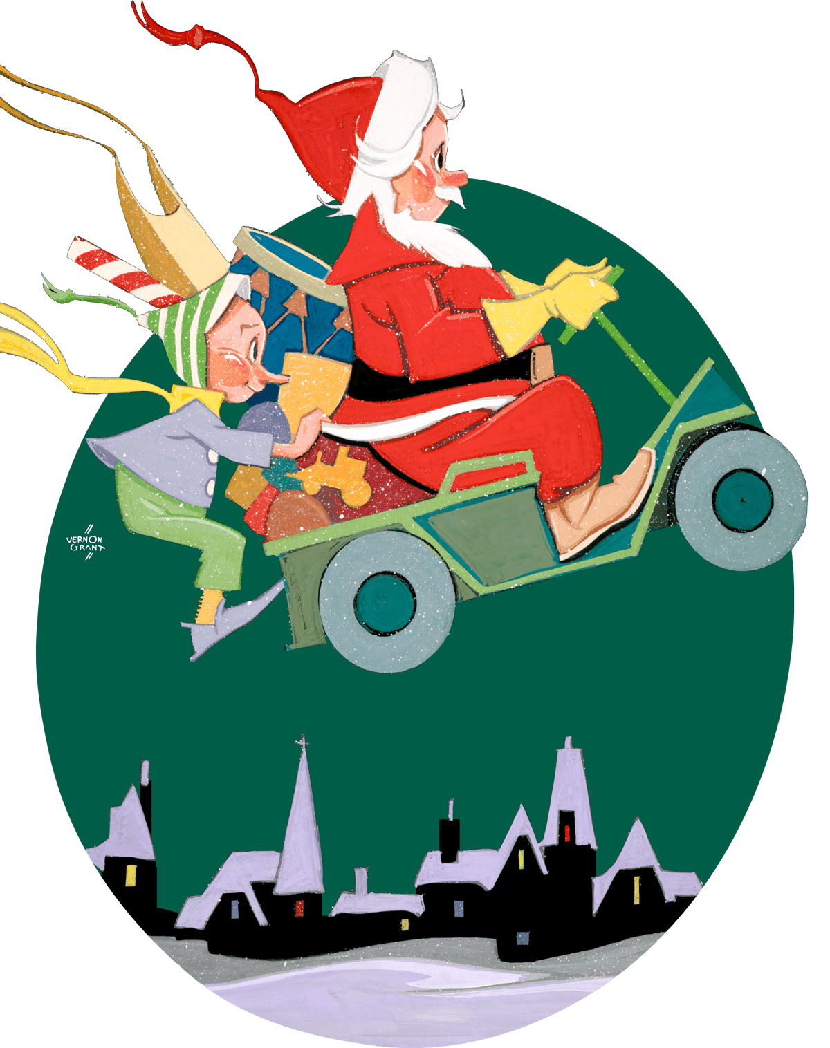 Santas-Flying-Golf-Cart